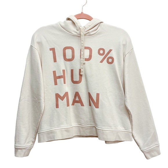 Everlane 100% Human Typography Hoodie Bone Size Small - Picture 3 of 9